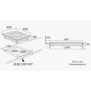 German Pool 德國寶 GID-AS28B 30厘米 嵌入式電陶爐